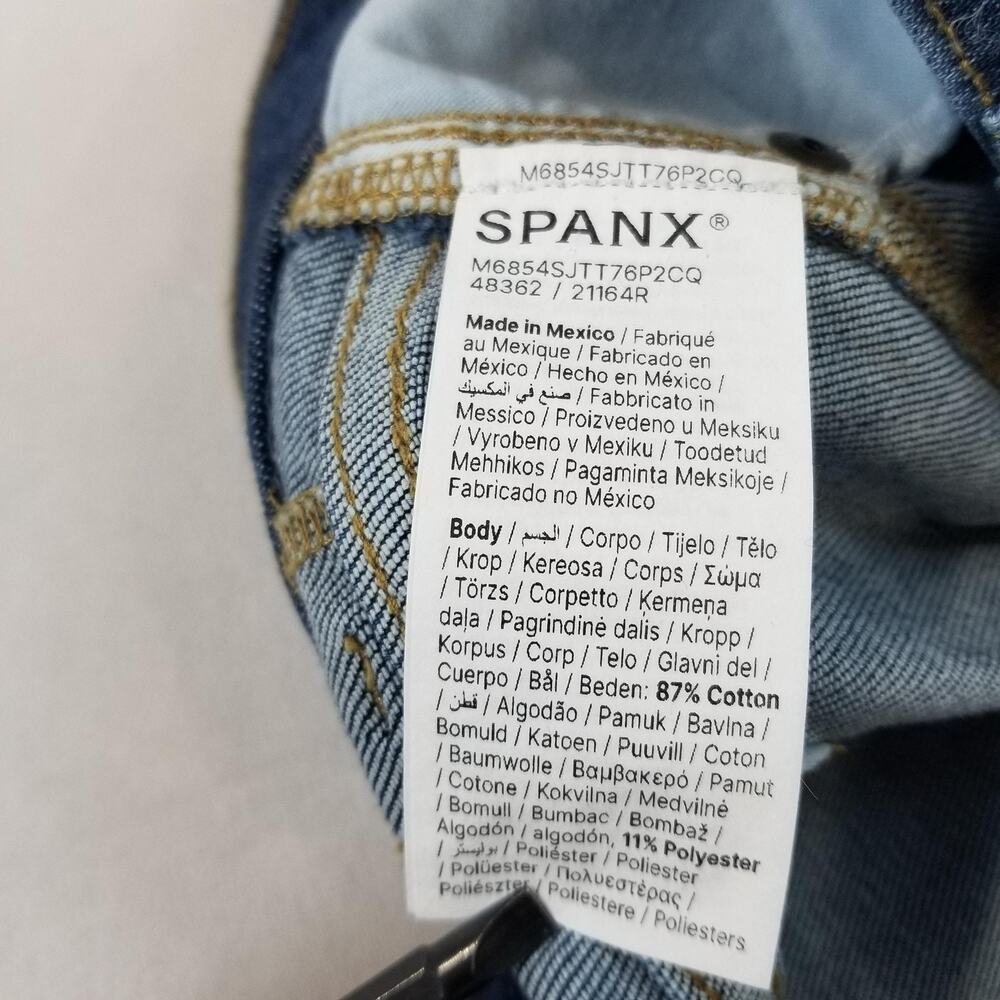 SPANX Jeans Womens Medium Blue EveryWear Flare Pull On High Rise Stretch 21164R - Picture 6 of 13